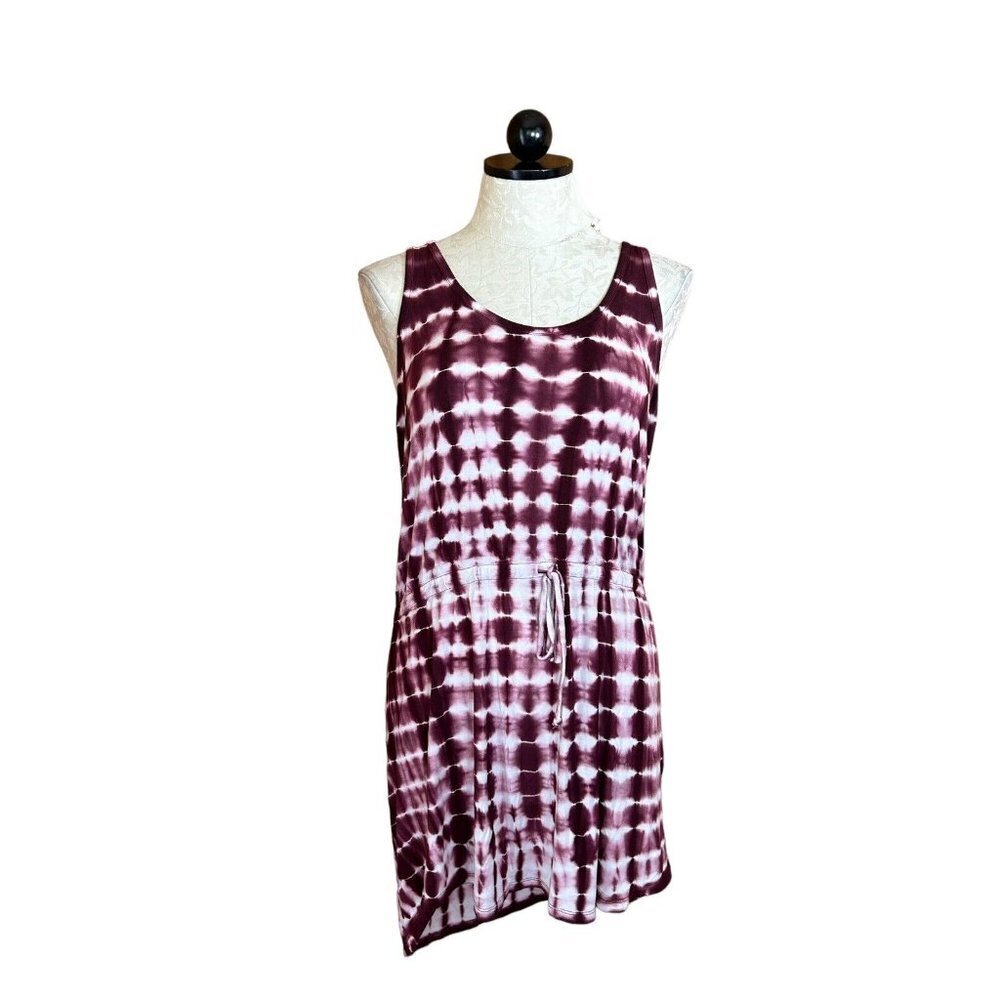 Chaser Womens Purple & White Tye Dye Sleeveless Jersey Mini Dress Size‎ M